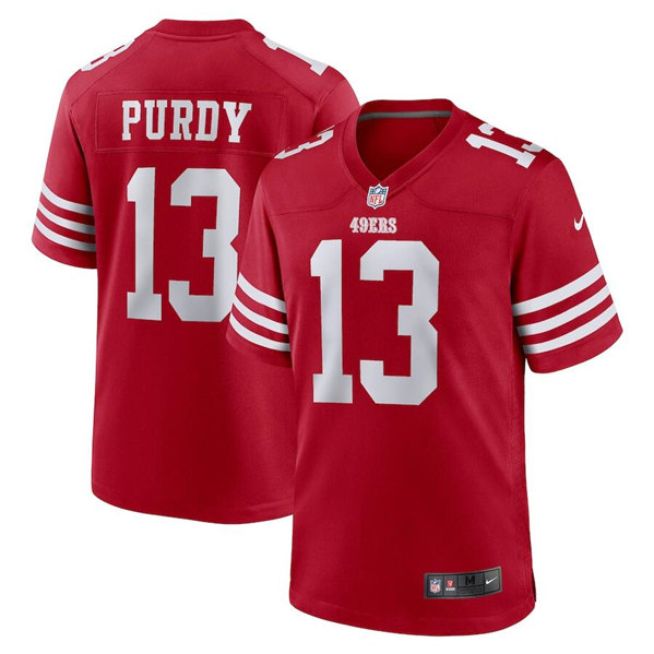Men's San Francisco 49ers #13 Brock Purdy Red Stitched Game Jersey